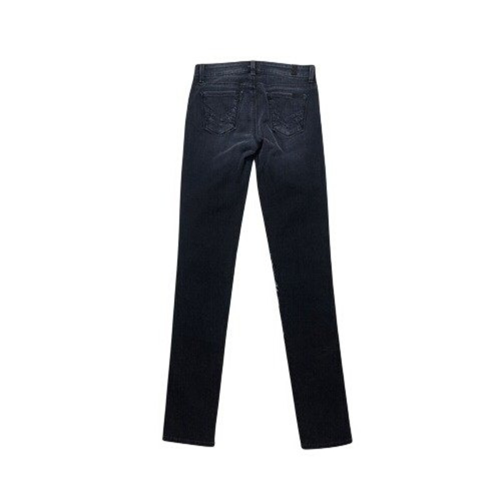 7 For All Mankind 7FAM Skinny A-Pocket Jeans Vintage Black Wash Size 26 - Picture 2 of 7